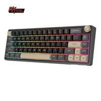 Royal Kludge RK R65 Brazilian Portuguese Mechanical Keyboard Gasket Wired Hot-swappable 66 Key 65% RGB Backlit Gamer Keyboard