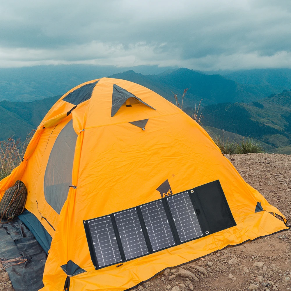 Solar cell 28W 21W Power Solar Charger Battery Dual Port Waterproof Foldable Solar Cells Panel for Digital Products Charging
