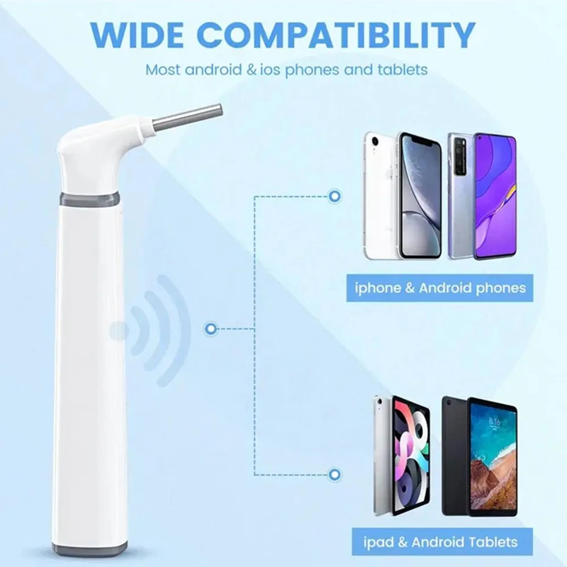 Visual Ear Scoop Endoscope 3.9MM Wireless Otoscope Ear Wax Camera 200w Pixel Taking Picture Video Compatible with IOS Android