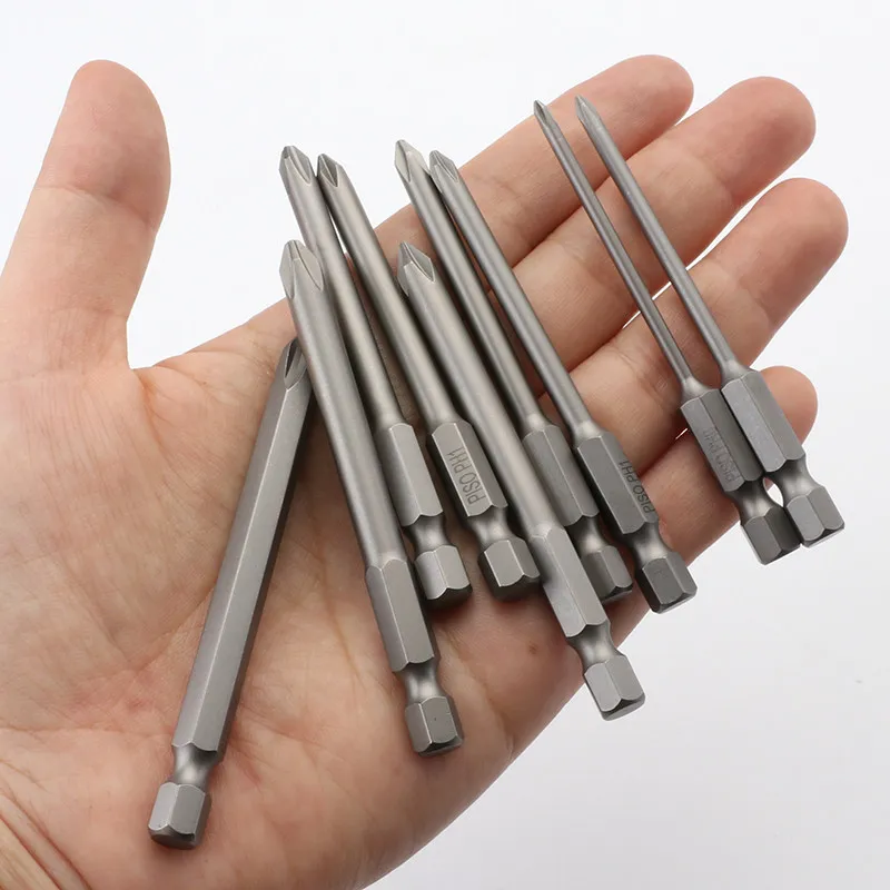 1Pcs ph00-ph2 75mm 100mm Long Phillips Head Magnetic Screwdriver Bit S2 Alloy Steel  For Electric Screw Driver Repair Tool