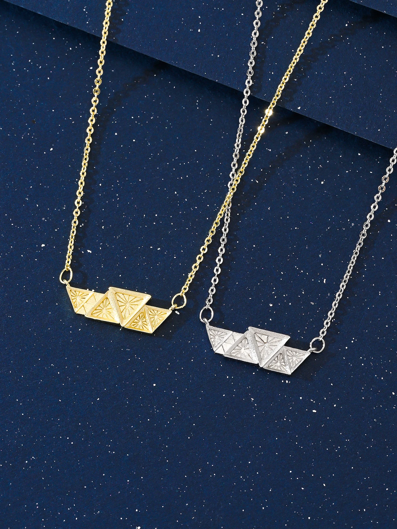 Minimalist Geometric Triangle Necklace For Women - Hi Man New Stylish Pendant, Thoughtful Holiday Birthday Present