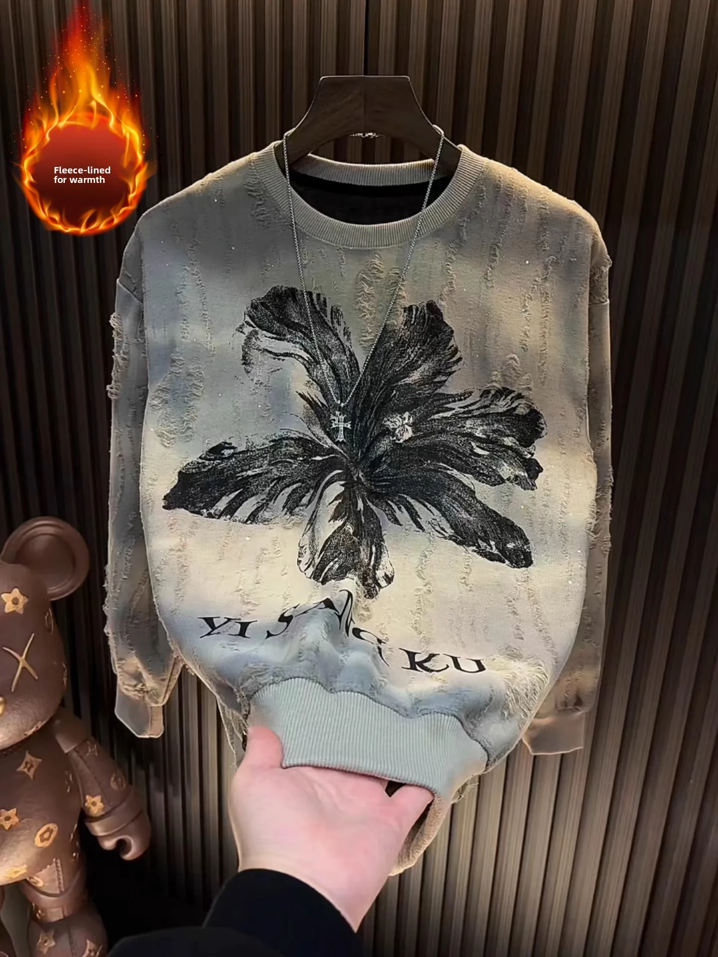 

Мужская зимняя толстовка с капюшоном Faion Long Sve Fce на подкладке Tear Design, роскошная модная уличная одежда, удобная дышащая польская одежда...