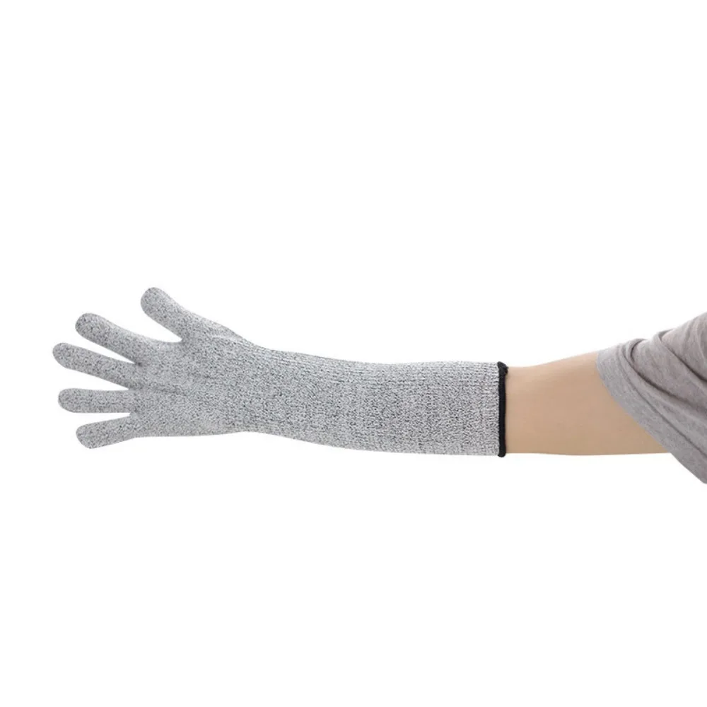 1Pair HPPE Cutting Resistant Bracers 20-55cm Puncture Resistant Safety Sleeves Cut Resistant Breathable Anti Cut Arm Sleeve