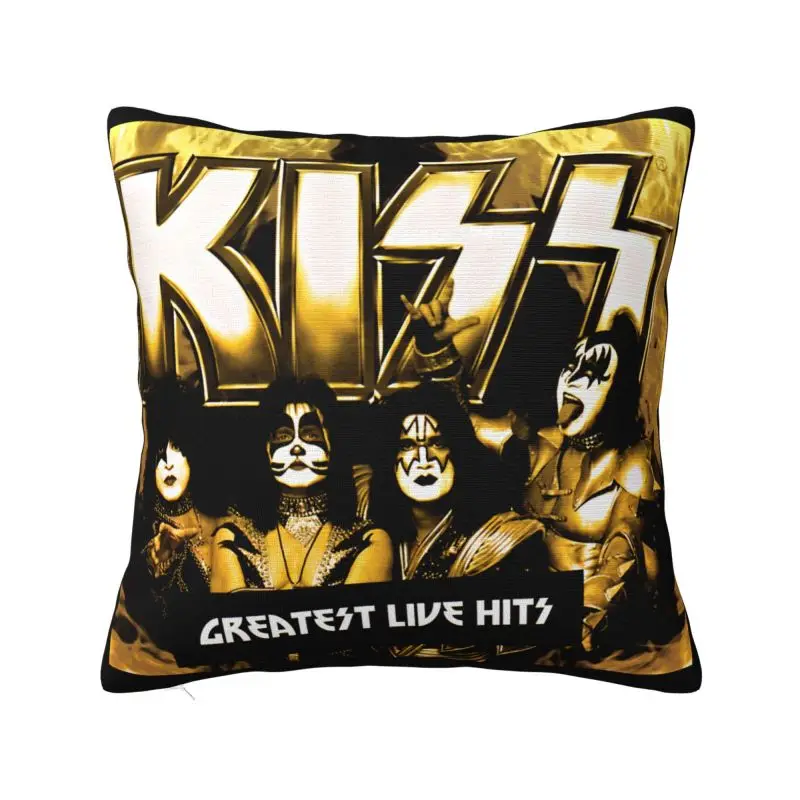 

Custom Kiss Rock Roll Pillow Case Gorgeous Metal Heavy Band Nordic Cushion Cover Square Pillowcase