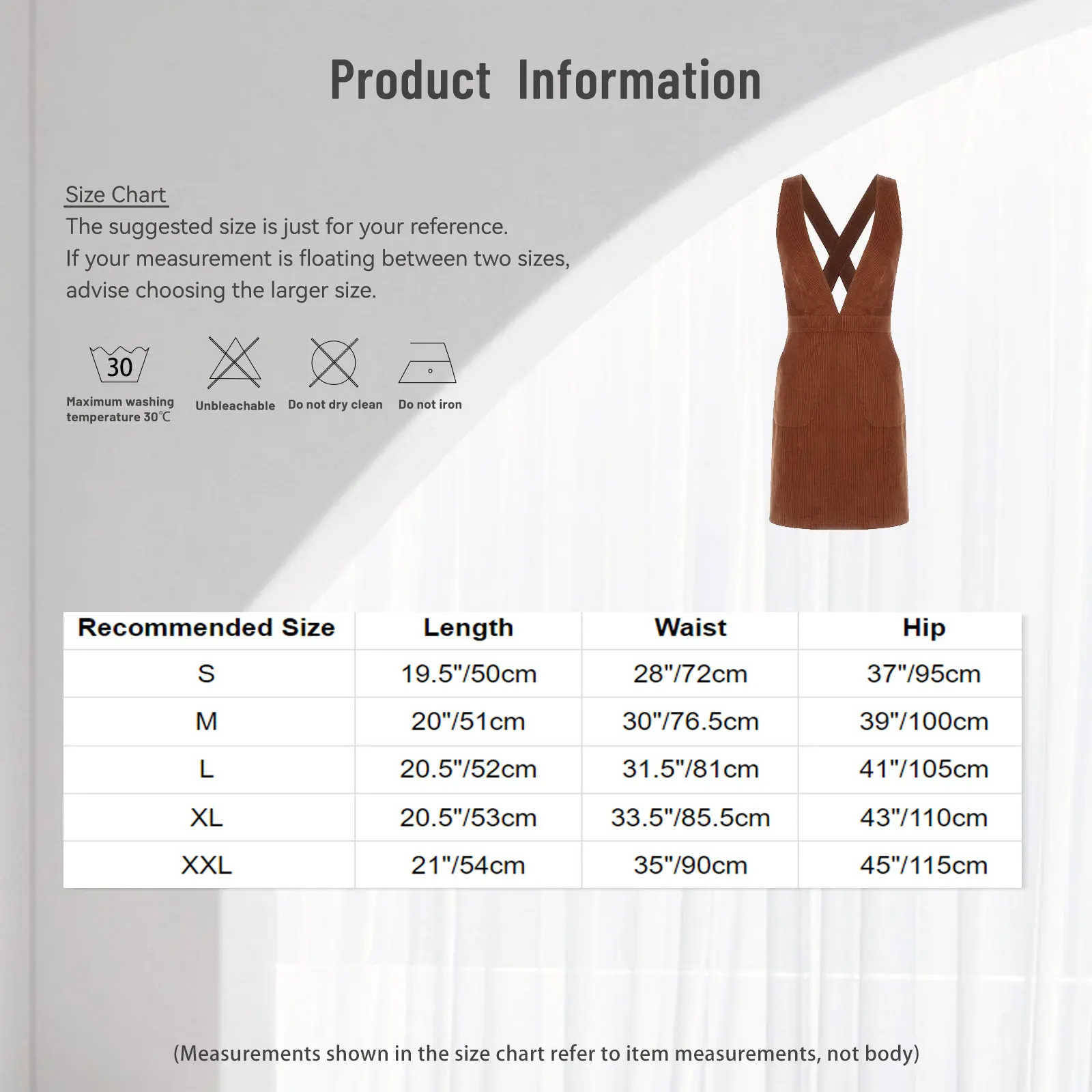 Womens Corduroy Pinafore Dress V Neck Back Crossing Straps Side Pockets Overall Dress for Daily Casual Dating Hanging Out