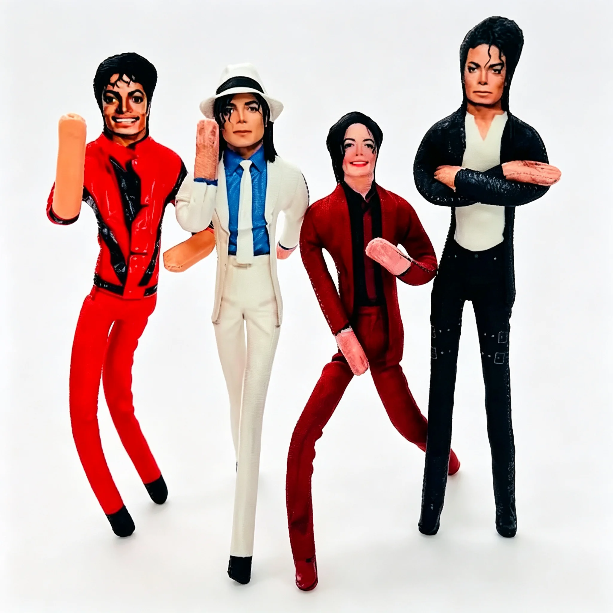 New Style Michael Jackson Cosplay Prop Doll Plush Stuffed Figure Dolls Room Decoration Abstract Joint Mobility Props Gifts New