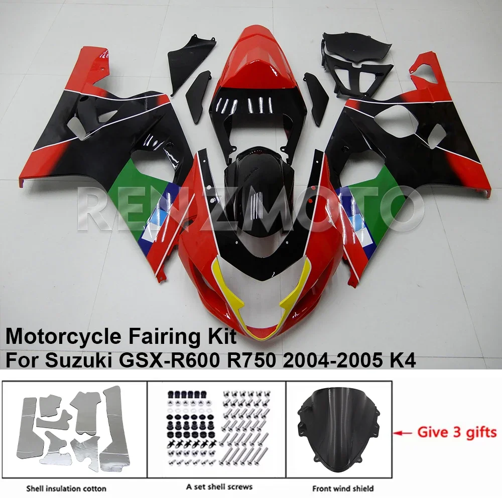 Conjunto de carenado para motocicleta SUZUKI GSXR 600 750 04-05 K4 K5 R/Z S4GA39, Kit de decoración de carrocería, placa protectora de plástico,