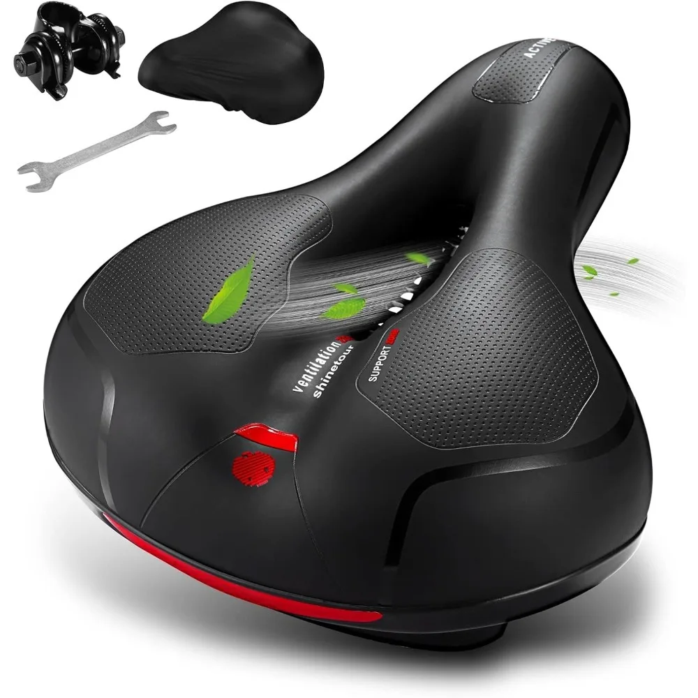 AliExpress Comfortable Seat Cushion for Men Women with Dual Shock Absorbing Ball Memory Foam Waterproof Wide Bicycle Saddle Fit for Road Bi