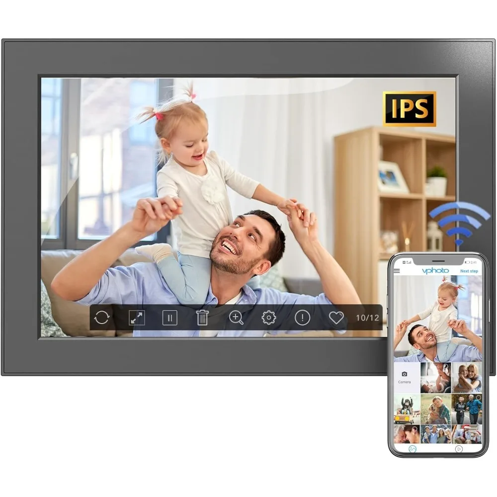 

Digital Photo Frame WiFi Digital Photo Frame - Smart Photo Frame with Slides, IPS Touch Screen, Automatic Rotation