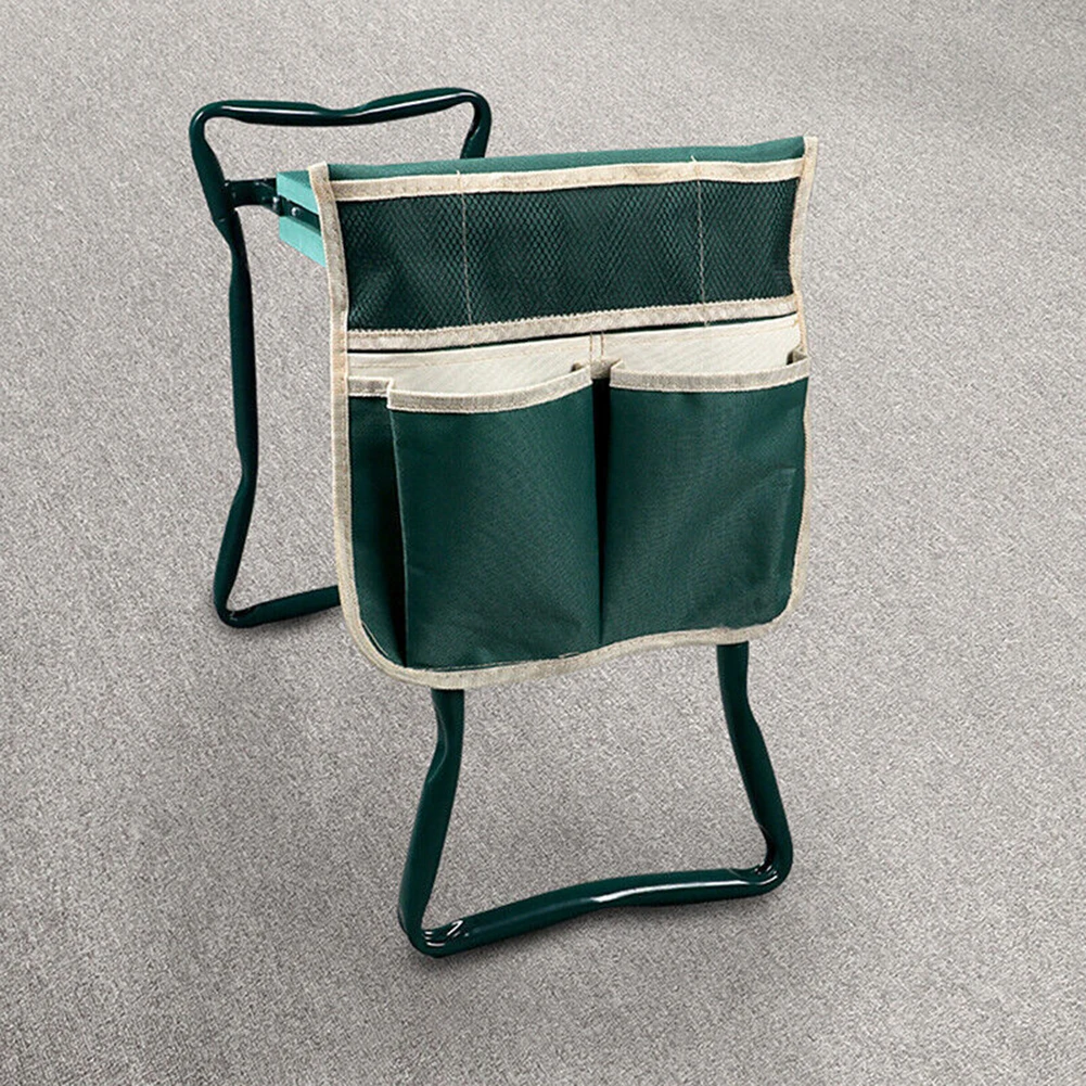 Outdoor Garden Kneeling Stool Sitting And Kneeling Chair Tool Oxford Fabric Folding Garden Kneeler Chair Stool Tool Pouch