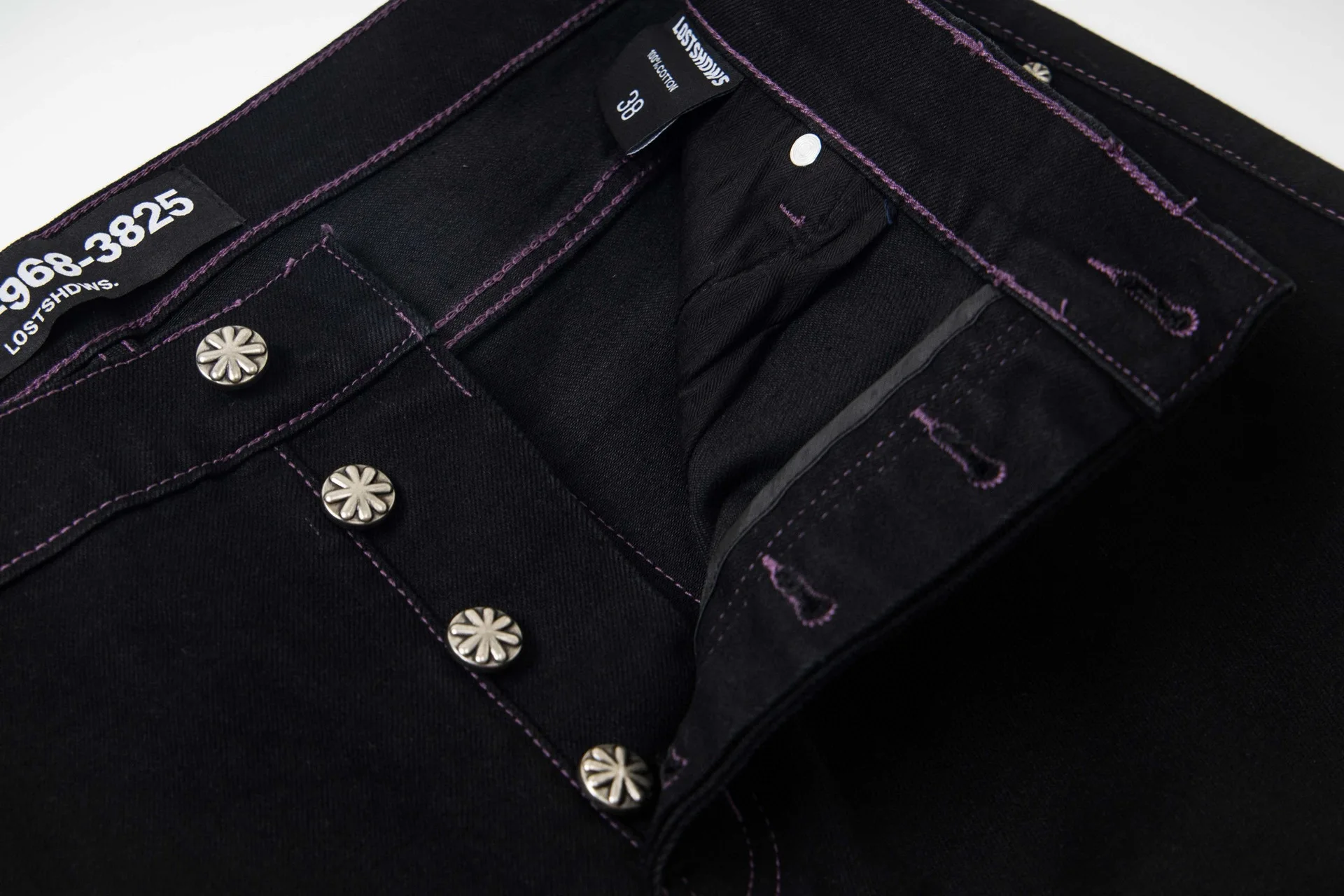 Orange Fluorescent Green Blue Black Sunflower Embroidery LOSTSHDWS Jeans Men Women Unisex Casual Fashion Denim