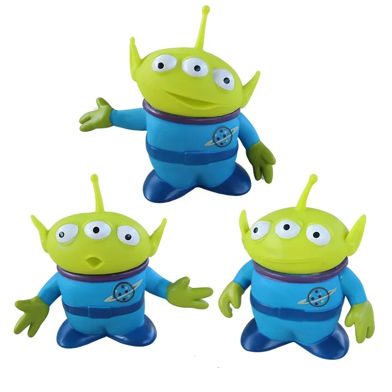 Cartoon-Film-Spielzeug-Thema Niedliches Dreiäugiges Monster Grüner Mann Alien Puppe Figur Anime Dekoration Sammlerstück Spielzeugmodell für Geschenke – Detail 6