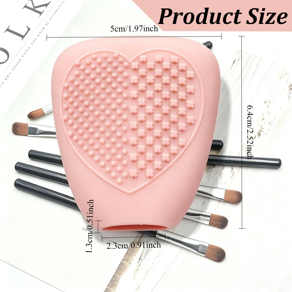Silicone Makeup Brush Covers Silicone Makeup Brush Cover Protector Guards Travel Makeup Brush Storage Holder With Cleaning Pad