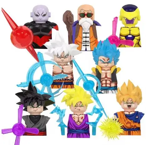 Bandai ONE PIECE Dragon Ball Super Mini Figure Set van 8 Wukong-personages WM6185 WM9183 WM6179 WM6180 WM6181 Verzamelbaar speelgoed