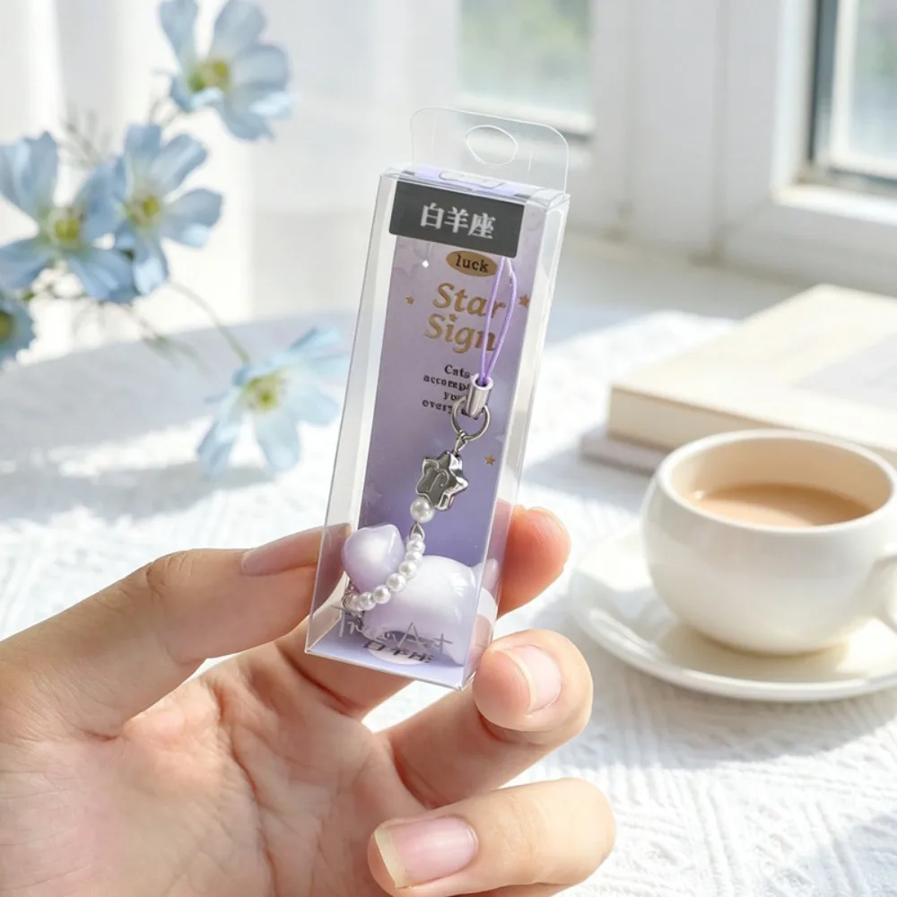 Color Changing Cat Pearl Pendant Pearl Detail Well-Made Zodiac Cat Hanging Ornament Delicate Bag Accessory Cat Zodiac Pendant