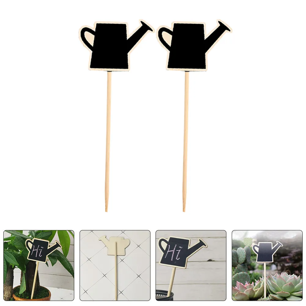 

10Pcs Mini Watering Can Chalkboard Signs Small Blackboard Food Labels Garden Markers Party Buffet Table Signs Reusable