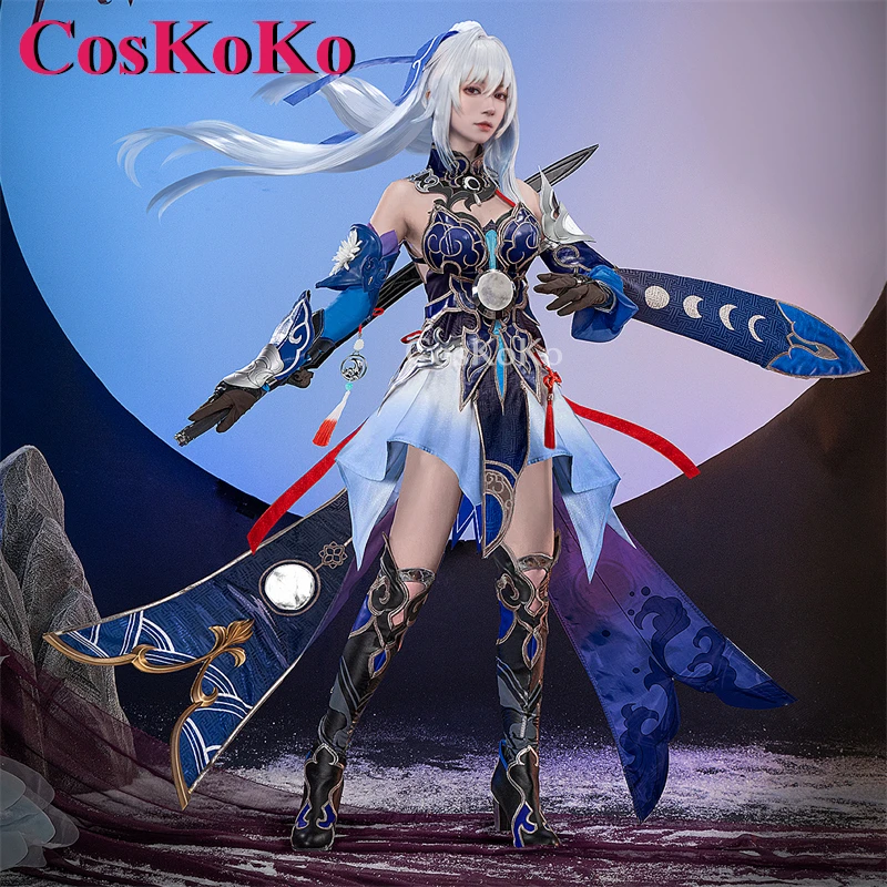 CosKoKo Jingliu Cosplay Game Honkai: Star Rail Costume Gorgeous Elegant Battle Uniform Halloween Party Role Play Clothing New