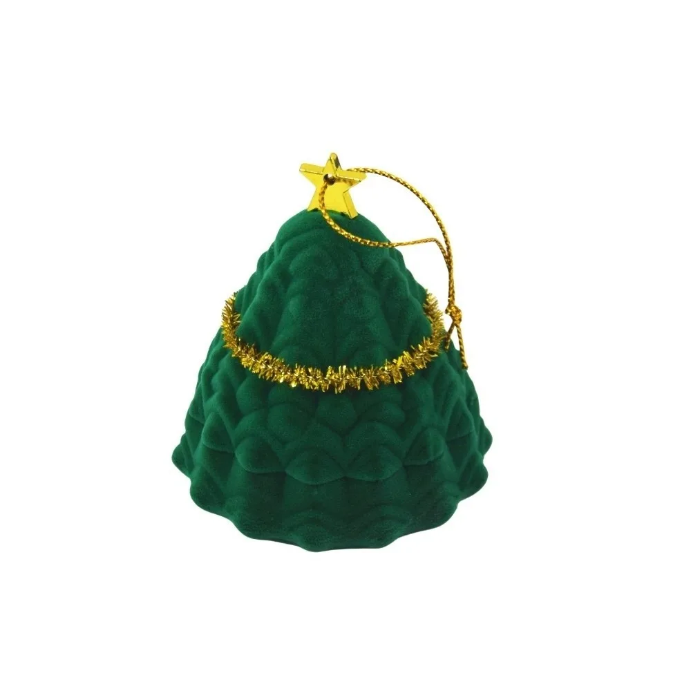 

Christmas Bell Christmas Jewelry Box Snowman Flocked Christmas Tree Ornament Anti-collision Wedding Santa Claus Rings Box