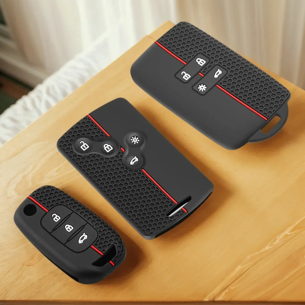 

Silicone Key Case Cover Fob For Renault Koleos Captur Megane Clio Scenic Talisman Arkana For Dacia Sandero Key Bag Holder Shell