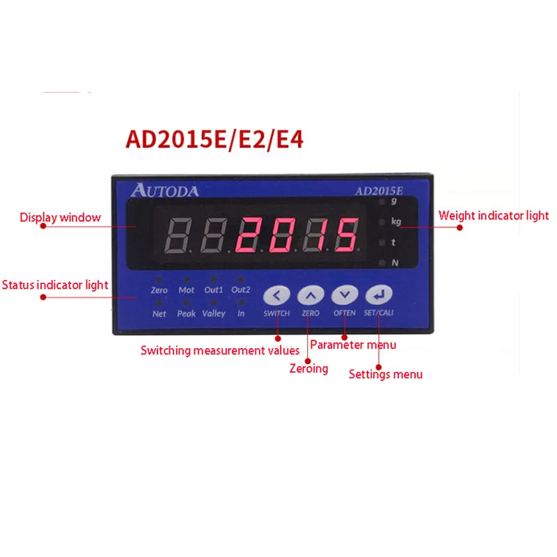 New Original AD2015E Weighing Display Controller Peak Weighing Instrument Weighing Sensor Display Relay