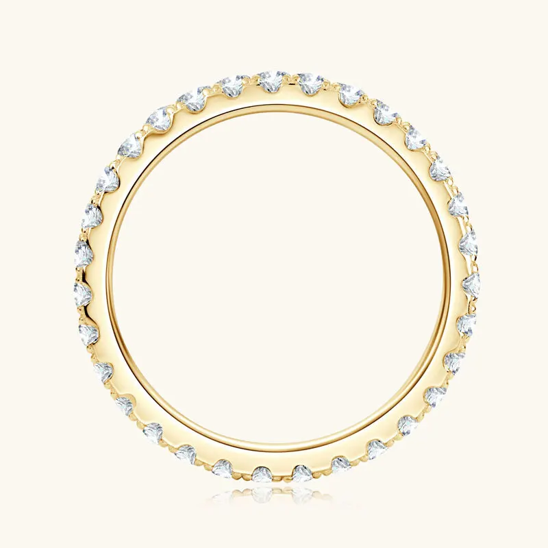 JH 925 فضة مويسانيتي خاتم للنساء السماء المرصعة بالنجوم خاتم الزواج موضة التراص حلقة مختبر الأحجار الكريمة D VVS1 غرامة مجوهرات