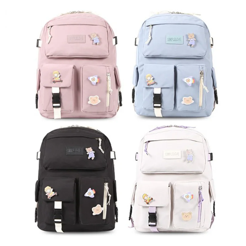 [Domestic Delivery] Middle School Student Bag High School Student Backpack Back Back-to-School Bag Men Women