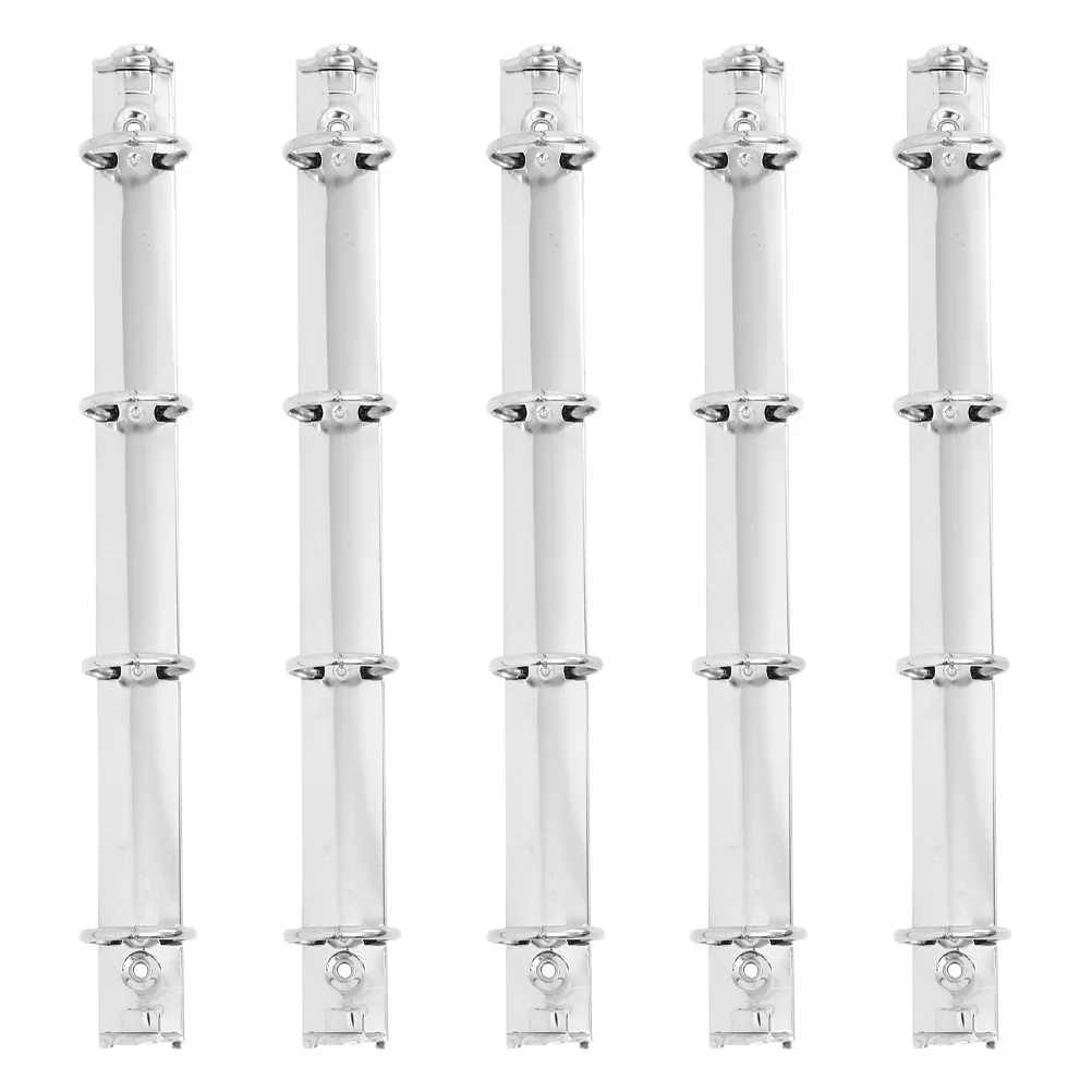 

5Pcs Silver Metal Loose Leaf Binder A4 4-Hole Ring Binder for Office School Document Organization Binders for School