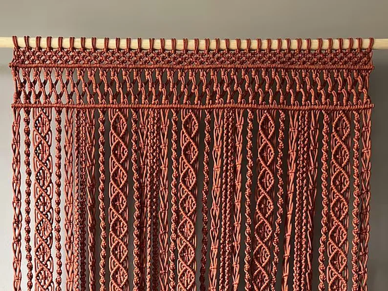 m*-Boho Decor for Wedding Backdrop Arch Closet Room Macrame Wall Hanging Sliding Curtain Door Room Dividers for Home
