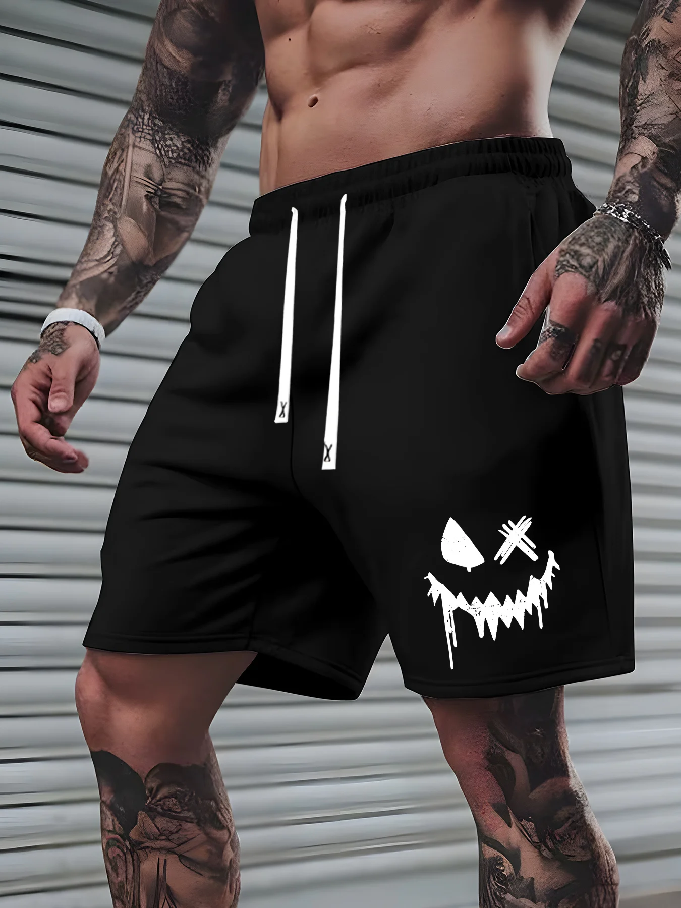 

Мужские модные повседневные спортивные шорты с узором из чистого хлопка, дышащие и прочные, идеально подходят для летних путешествий и отпуска.