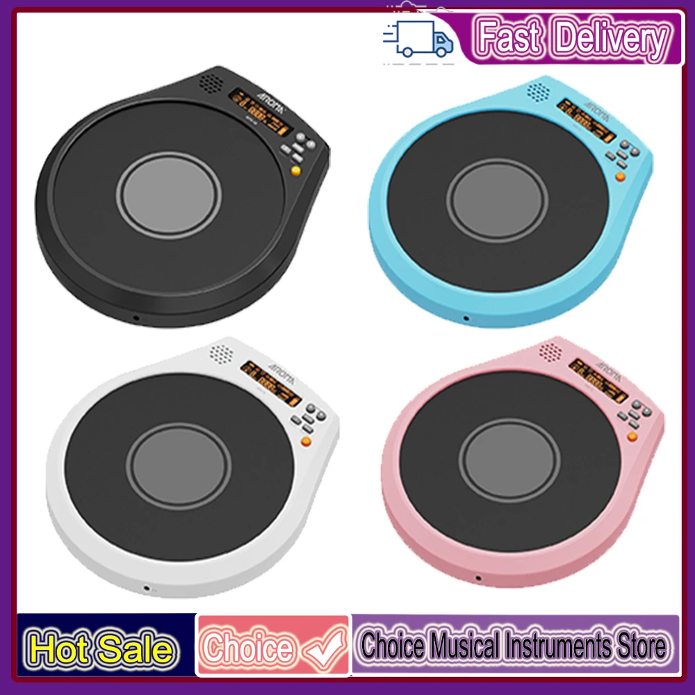 AROMA APD-20 Electronic Mute Drum Beating Board Electronic Drum Pad Built-in Battery Metronome Training Percussion Musical Part