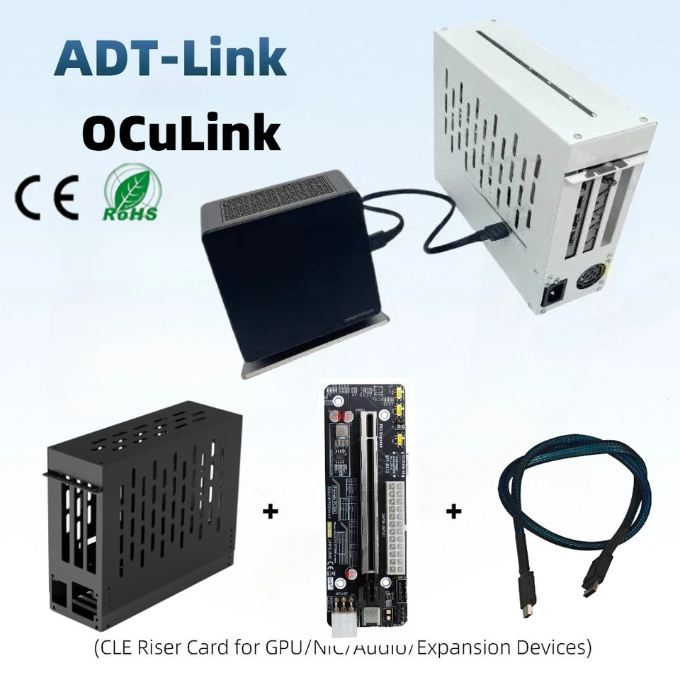 Portable eGPU Dock Oculink PCIe 4.0 X4 GPU Cable