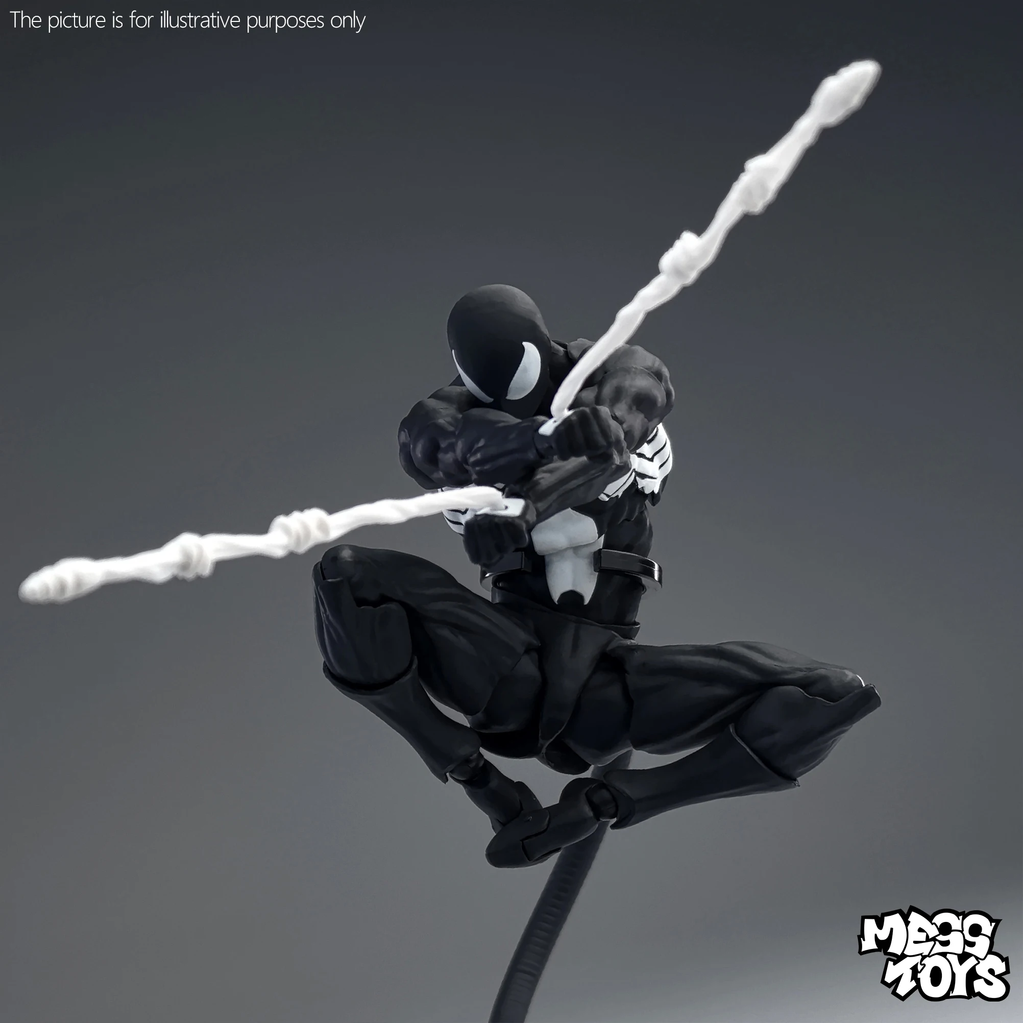 MESS TOYS 16cm The Black Neighbor Symbiotic Spider-Man Black Venom Suit Joint Action Figures Collect Desktop Ornaments Boy Gift image 5