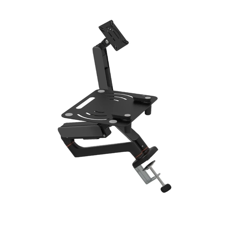 D7YC Vented Laptop Tray and Monitor Arm Mount for Office Desk Workstations