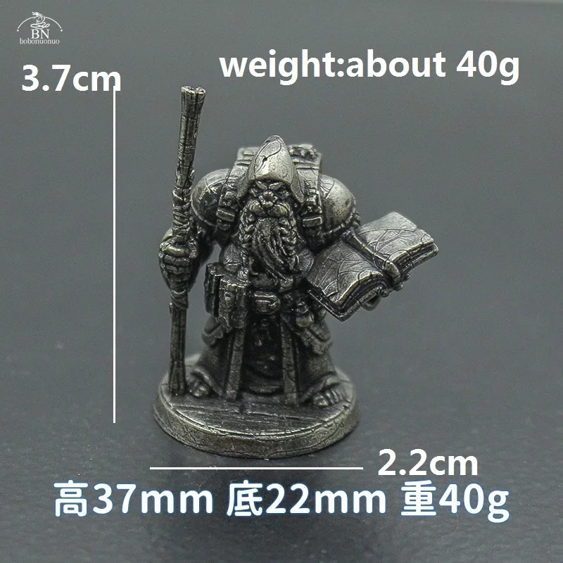 Vintage Dwarf Mage Soldier Model Figurines Toys Board Game Chess Car Decoration Boys Gifts