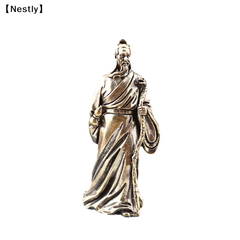 Solid Brass Donkey Small Ornament Antique Copper Animal Equus Asinus Miniature Figurines Home Desktop Decoration Access〔Nest〕 view 5
