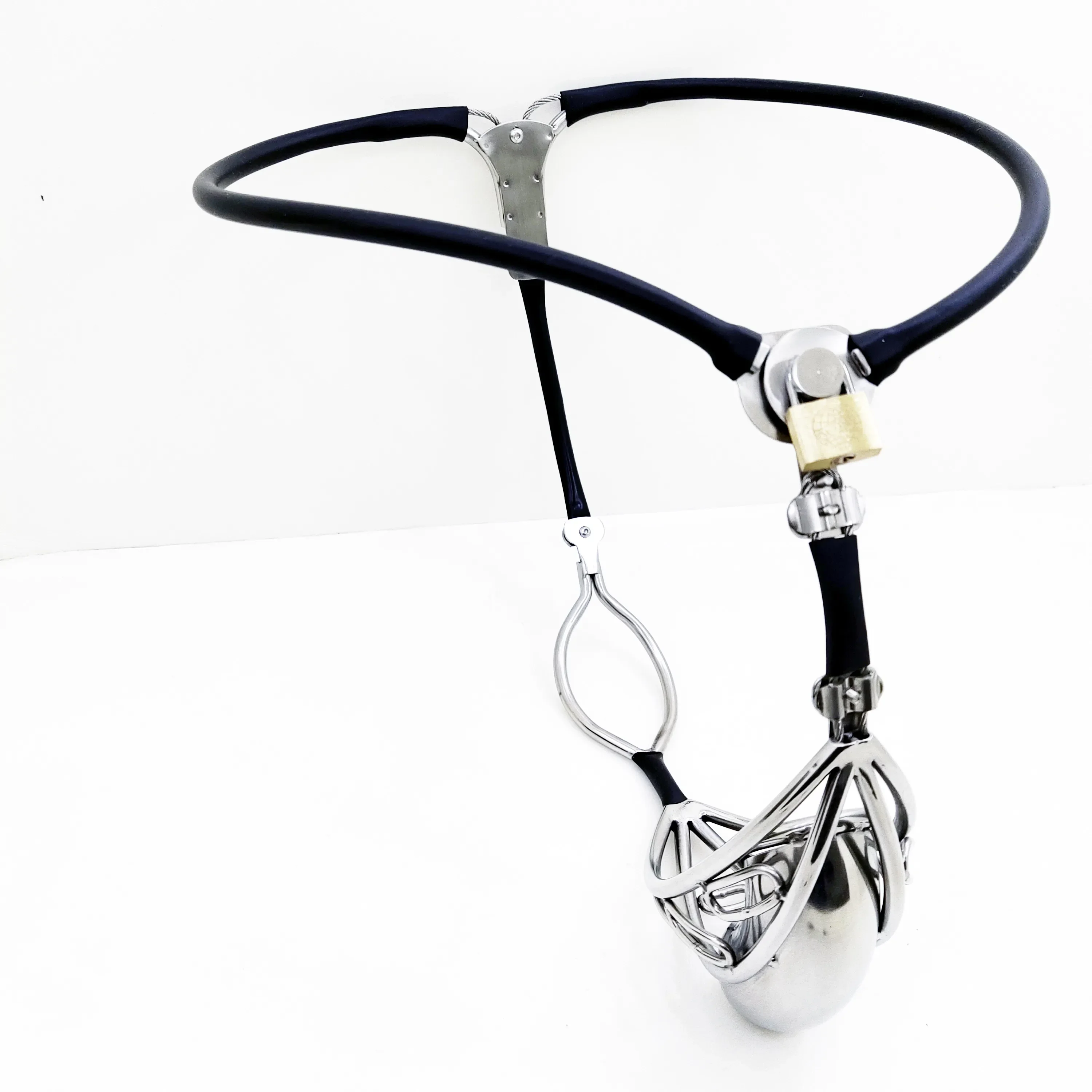Manyjoy Stainless Steel Male Portable Chastity Belt Pants Invisible Strap Cock Penis Cage Chastity Devices Bdsm Lock Sex Toy Men