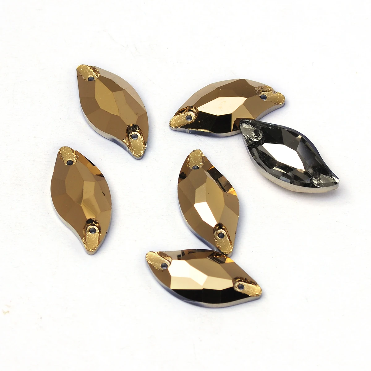 PUBRILEX Aurum All Shapes Aufnähbare Strasssteine Großhandel Neue Nähsteine mit abgeschrägten Kanten für Kleidungs- und Schmuckdekoration – Detail 10