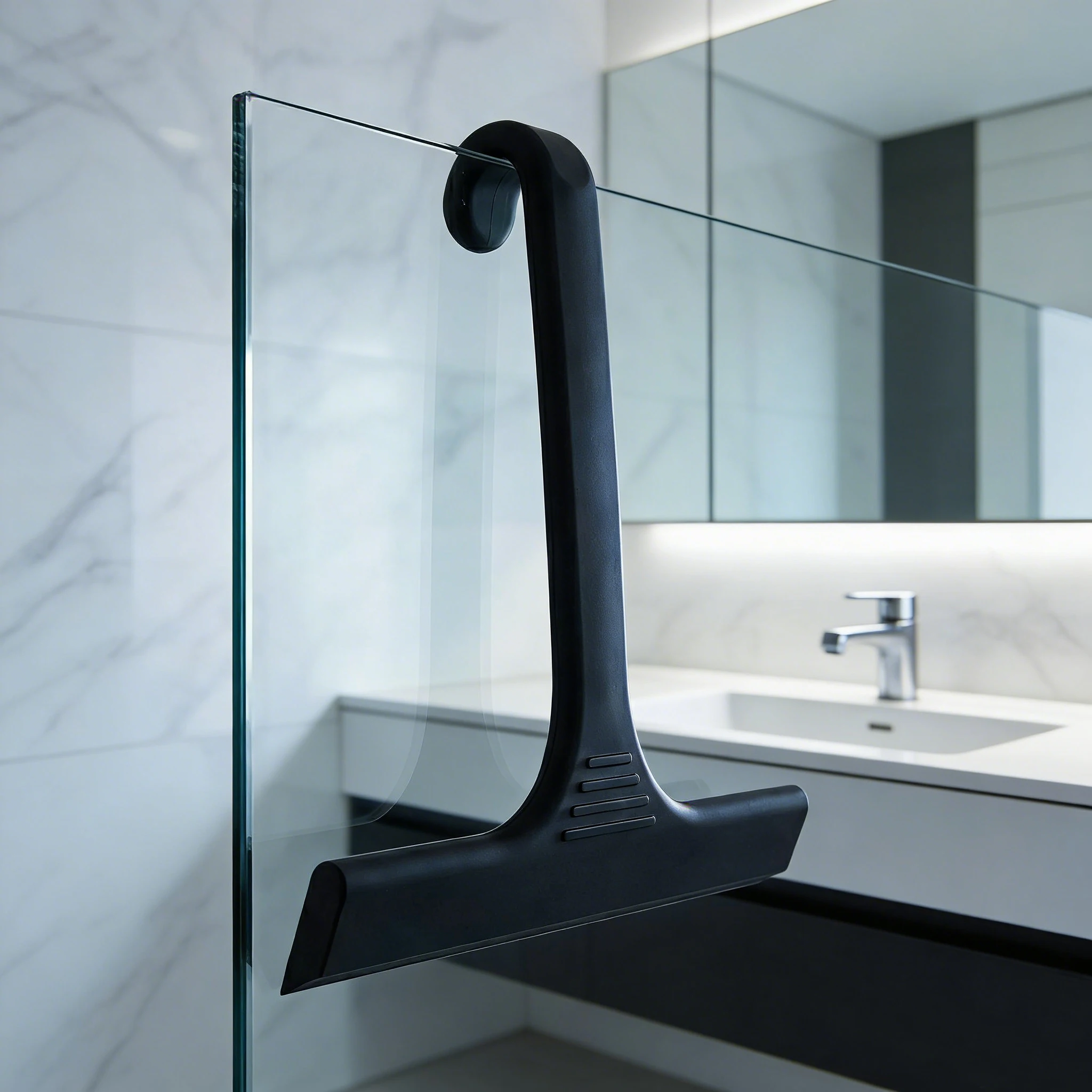 

Силиконовый скребок-стеклоочиститель 8,84 дюйма для окон и душевых кабин, цельный, с крючком для удобного подвешивания и очистки