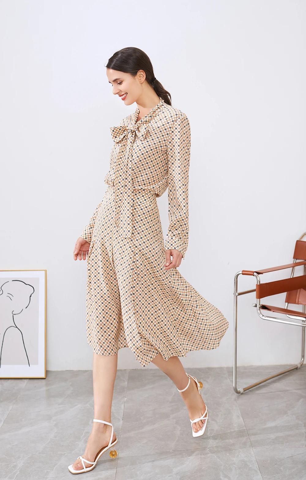 Rocwickline New Summer & Autumn Women's Shirt Mulberry Silk Celebrities Accessible Luxury Formal V-Neck Easy matching Slim Shirt