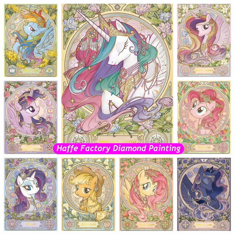 

Фэнтези My Little Pony Единороги Алмазная картина Искусство Сумеречный блеск Радуга Даш Флаттершай Applejack Вышивка крестиком Diy Подарок