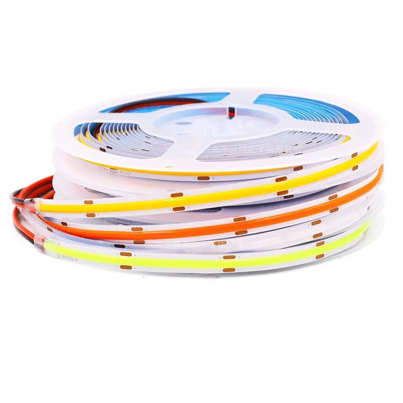 

COB LED Strip DC 12V 24V 320LEDs/m FOB LED Lights for Room Bedroom Decor 5m High Density Soft Flexible Neon Tape Light Lamp Ra80