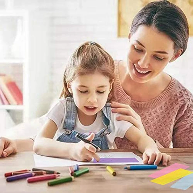 16ชิ้น Guided Reading เน้นแถบสีซ้อนทับ Bookmark อ่านติดตามผู้ปกครองที่มีสายสำหรับ Dyslexia, ADHD