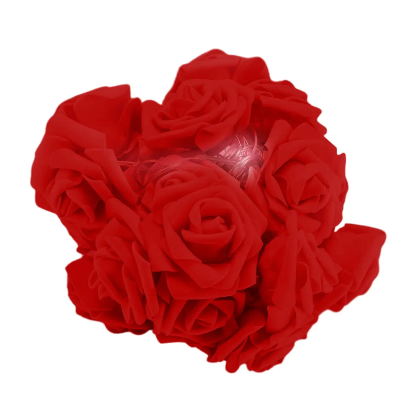 LED Rose Flower String Lights Artificial Flower Garland for Wall Patio Room