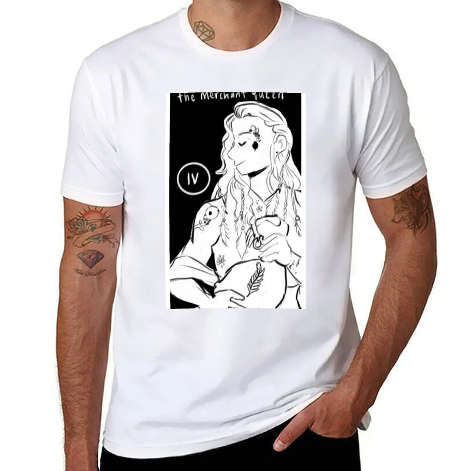 

The Merchant Queen Evolett Tarot Card T-Shirt funny t shirts man t shirts designer T-Shirt