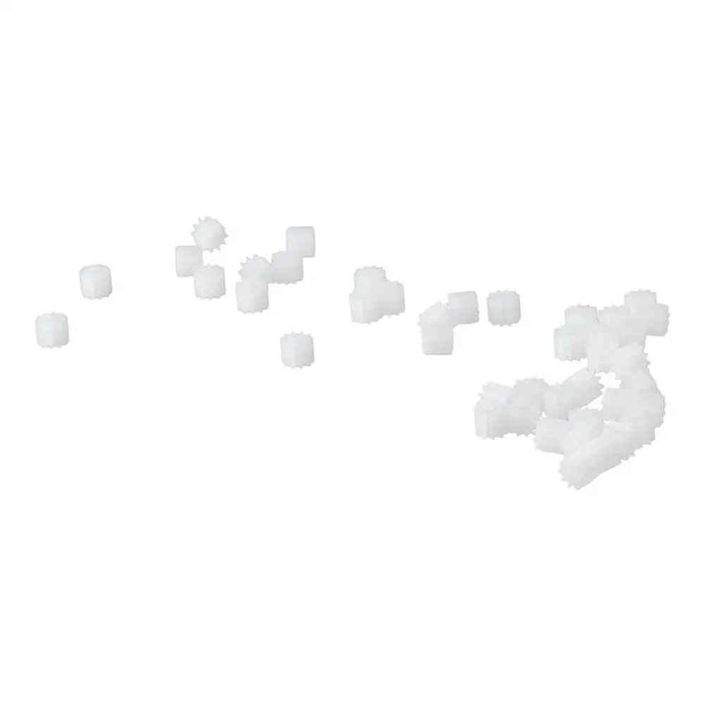 50Pcs Practical White Reduction Gears 10 Teeth Model 102A Plastic Worm Gears Motor Transmission RC Car Robot