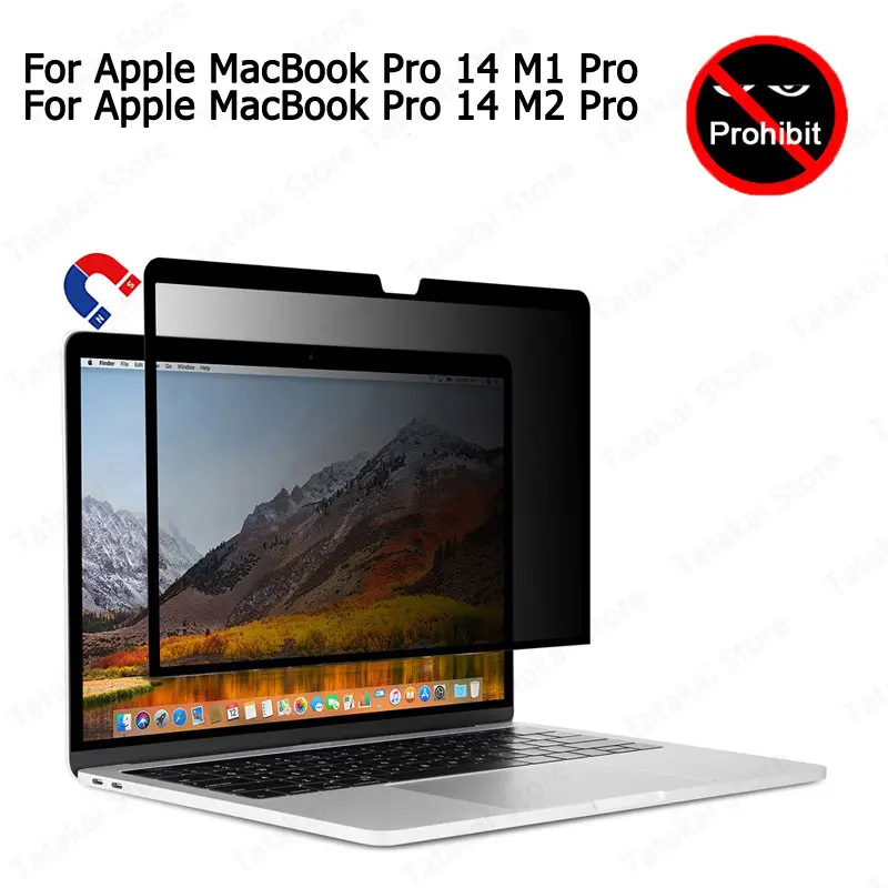 Zdejmowany magnetyczny filtr prywatności 2021 2023 M1 Pro M2 Pro do Macbook Pro 14 Folia ochronna na ekran Folia antyszpiegowska Ochrona prywatności