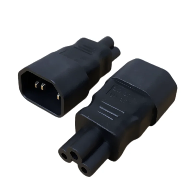 1 قطعة النحاس الأسود 10A 250 فولت ستاندرد IEC320 C14 ذكر إلى C5 أنثى UPS PDU APC محمول محول كهرباء التوصيل تحويل المقبس