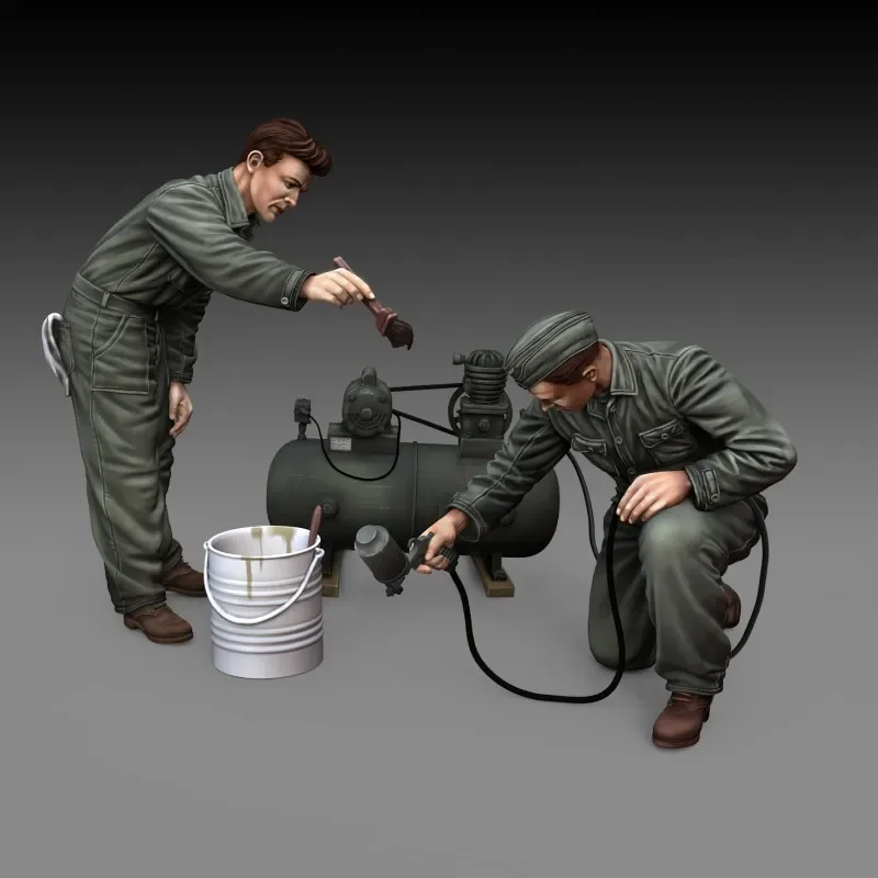 

1/35 resin figure unpainted model kit, military theme, (2 people) unassembled and unpainted GK