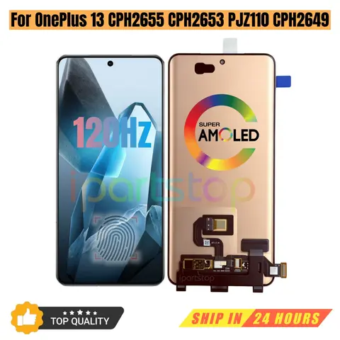 iParts Replacement New Display for OnePlus 13 5G CPH2655 CPH2653 PJZ110 CPH2649 AMOLED 120Hz 1+13 Touch Screen Assembly OEM