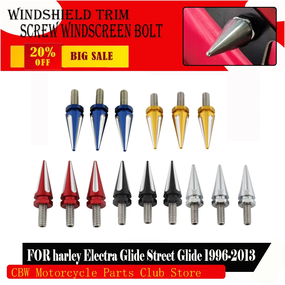 

FOR harley Electra Glide Street Glide 1996-2013 Motorcycle Windshield Trim Screws Windscreen